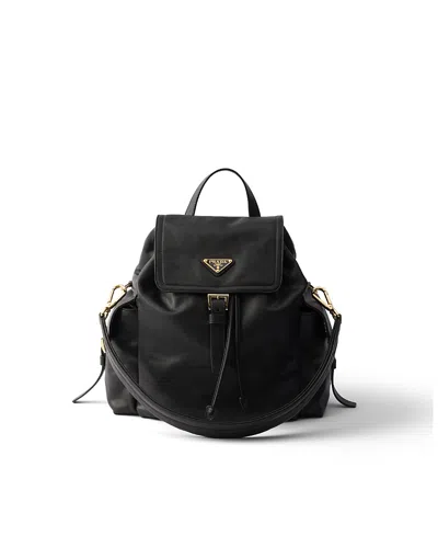 Prada Explore Medium Nappa Leather Backpack In Black