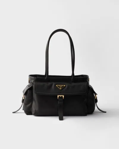 PRADA PRADA EXPLORE MEDIUM NAPPA LEATHER TOTE BAG