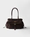 Prada Explore Medium Nappa Leather Tote Bag In Brown
