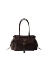 Prada Explore Medium Nappa Leather Tote Bag In Brown