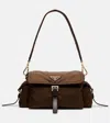 Prada Explore Medium Re-nylon Shoulder Bag In Brown