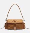 Prada Explore Medium Re-nylon Shoulder Bag In Brown