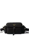 Prada Explore Medium Re-nylon Shoulder With Flap Bags In Black