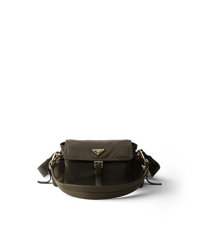 Prada Explore Medium Re-nylon Shoulder Bag With Flap In Pink