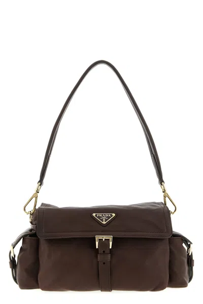 Prada ' Explore' Medium Shoulder Bag In Brown