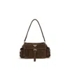 Prada Explore Medium Suede Shoulder Bag