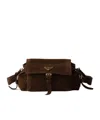 Prada Womens Burgundy Explore Medium Suede Shoulder Bag In Brown