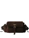 Prada Explore Medium Nappa Leather Shoulder Bag With Flap In Brown