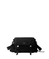 Prada Explore Messenger Bag With Triangle-logo In Black