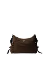 Prada Explore Re-nylon And Leather Bag In Brown