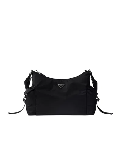 PRADA EXPLORE RE-NYLON AND LEATHER BAG