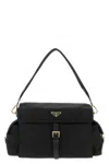 Prada Explore Large Re-nylon Shoulder With Flap Bags In Black