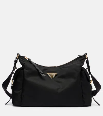 Prada Explore Re-nylon Large Shoulder Bag In Black