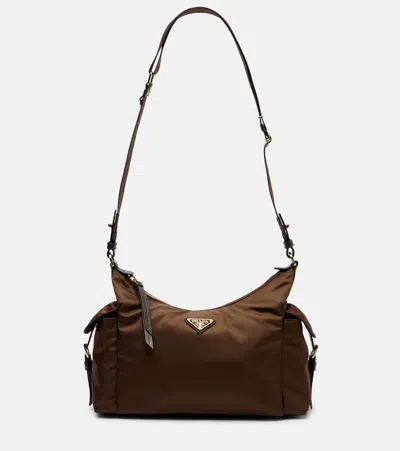 Prada Explore Re-nylon Large Shoulder Bag In Brown