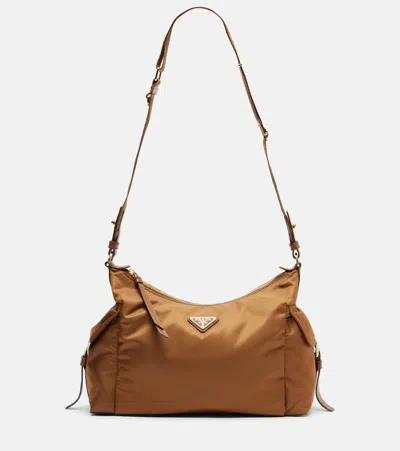 Prada Explore Re-nylon Large Shoulder Bag In Brown