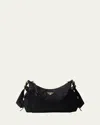 Prada Explore Re-nylon Shoulder Bag In Black