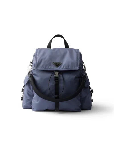 PRADA PRADA EXPLORE RE-NYLON AND LEATHER BACKPACK