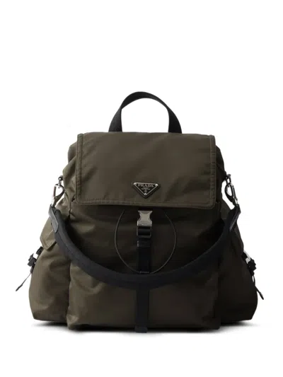 Prada Explore Re-nylon And Leather Backpack