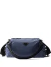 Prada Explore Re-nylon And Leather Bag In Blue