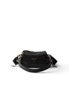 Prada Explore Small Re-nylon And Leather Shoulder Bag In Black