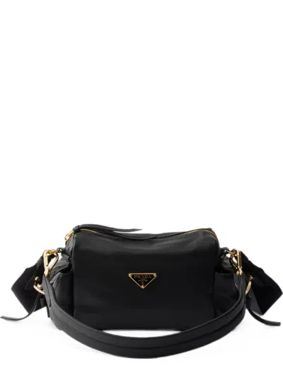 Prada Explore Small Nappa Leather Bag In Black