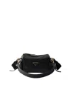 Prada Explore Small Re-nylon And Leather Shoulder Bag In Black