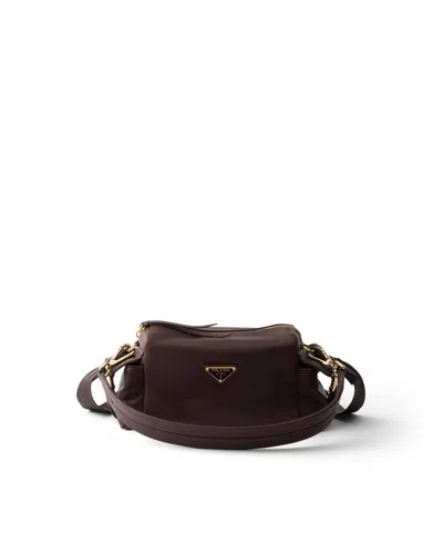 Prada Explore Small Nappa Leather Bag In Brown