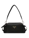 Prada Explore Small Re-nylon And Leather Shoulder Bag In Black