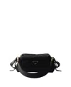 Prada Explore Small Re-nylon And Leather Shoulder Bag In Blue