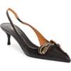 Prada 5 Cm Leather Pumps For Women In Black