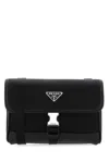 Prada Logo Plaque Phone Case In Black