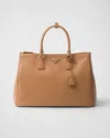 Prada Extra Large Galleria Leather Bag In Natural