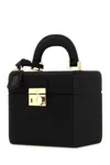 Prada Black Satin Jewel Case In Black