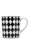 Prada Porcelain Checkerboard Mug In Printed