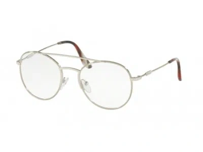 Pre-owned Prada Eyeglasses  Pr 55uv With. 1bc1o1 Silver