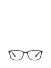 Prada 55mm Rectangular Optical Glasses In Rubber Black