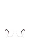 Prada Linea Rossa 55mm Rectangle Optical Glasses In Metallic