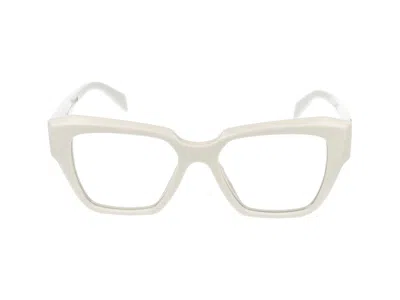 Prada Eyeglasses In White/ivory