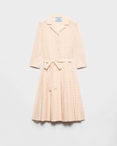 Prada Eyelet Lace Shirt Dress