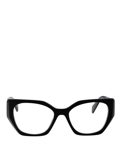 Prada Acetate Black Glasses Optical In Purple