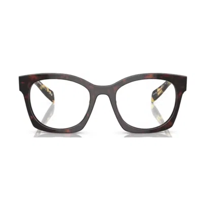 Prada Pra05v 17n1o1 Glasses In 17n1o1 Havana