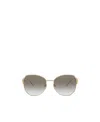 Prada Triangle Logo Round Metal Sunglasses In Gray