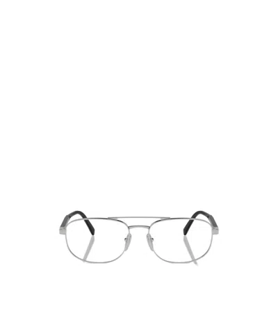 Prada Eyewear Aviator Glasses In Metallic