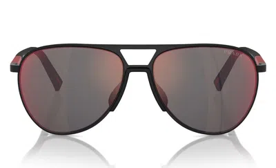 Prada Printed Pilot-frame Sunglasses In Black