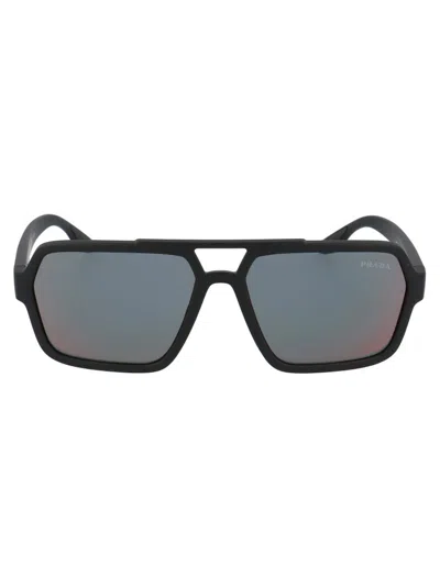 Prada Eyewear Aviator Sunglasses In Black