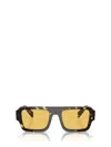 Prada 53mm Rectangular Sunglasses In Black Malt Tortoise