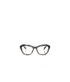Prada Eyewear Butterfly Frame Glasses In Black