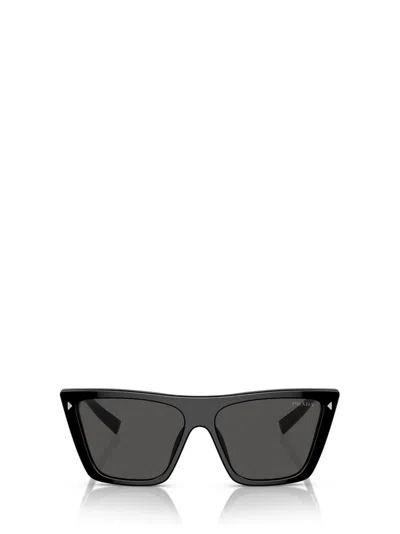 Prada Eyewear Butterfly Frame Sunglasses In Black