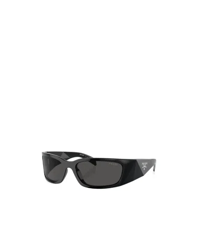 Prada Eyewear Butterfly Frame Sunglasses In Black