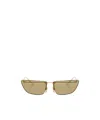 Prada 0pr C52s Angular Metal Frame Sunglasses In Gold